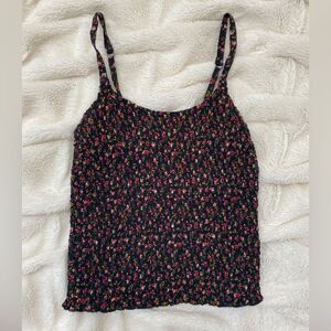 Hollister smocked floral tank